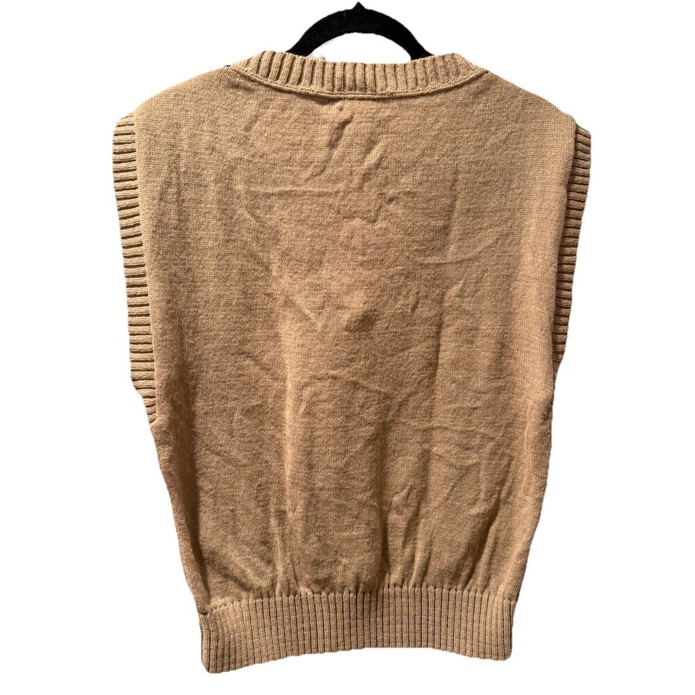 VTG 70/80s Mademoiselle Knitwear Argyle Sweater Vest Size Medium - Picture 2 of 7